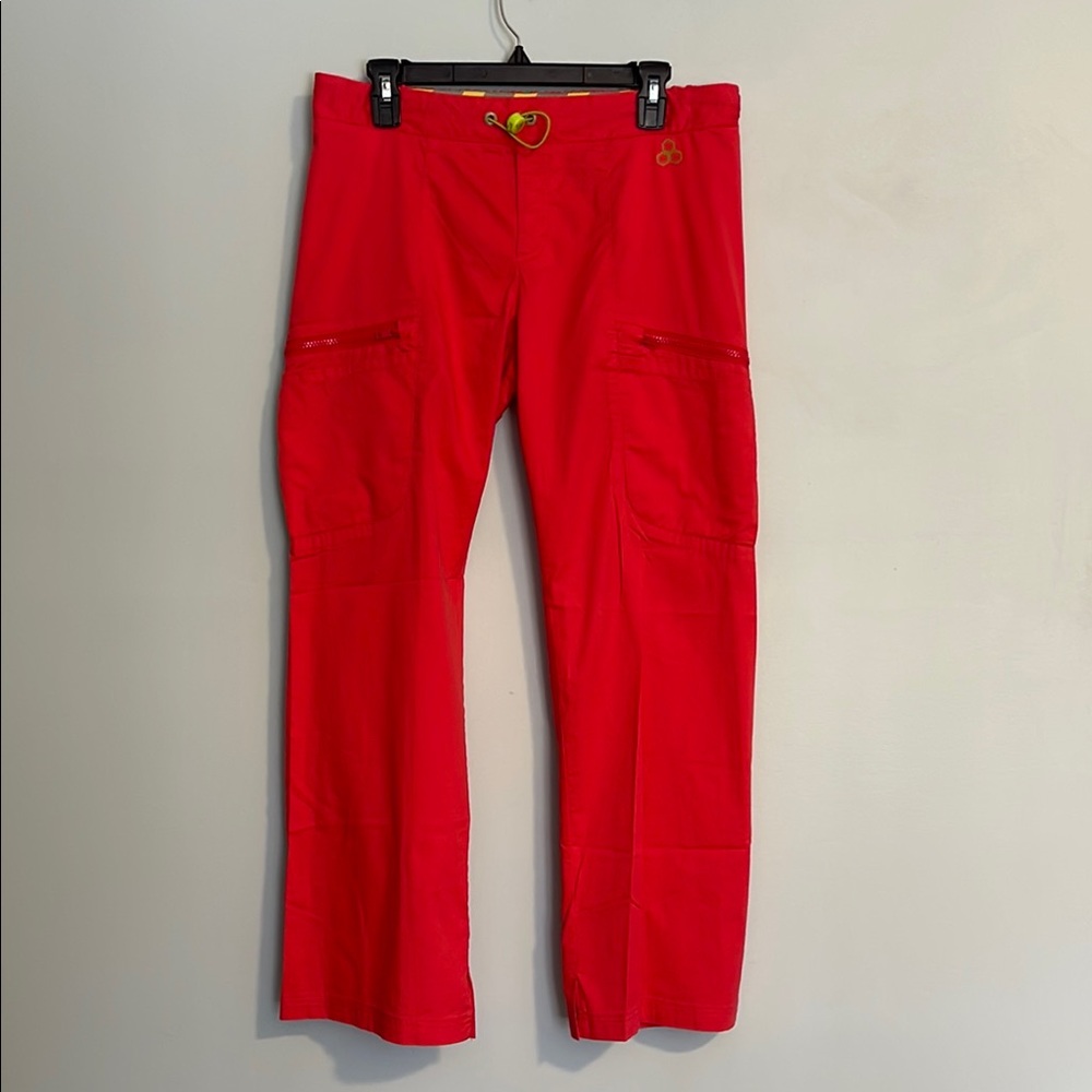 Antidote Atomic Coral Navigator Cargo Scrub Work Pants Women’s Medium Drawstring